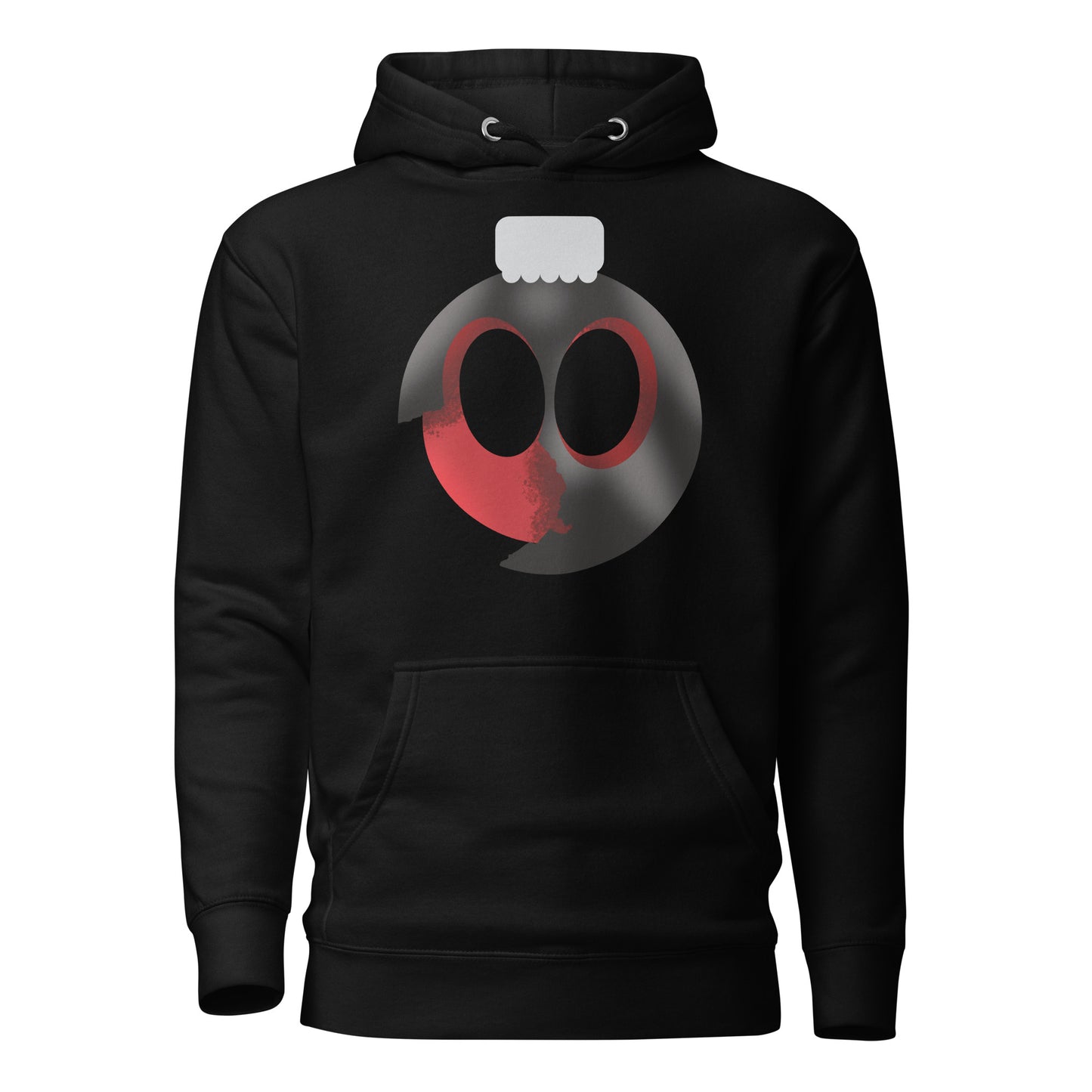 Uni Cracked Ornament Red/Black Unisex Hoodie