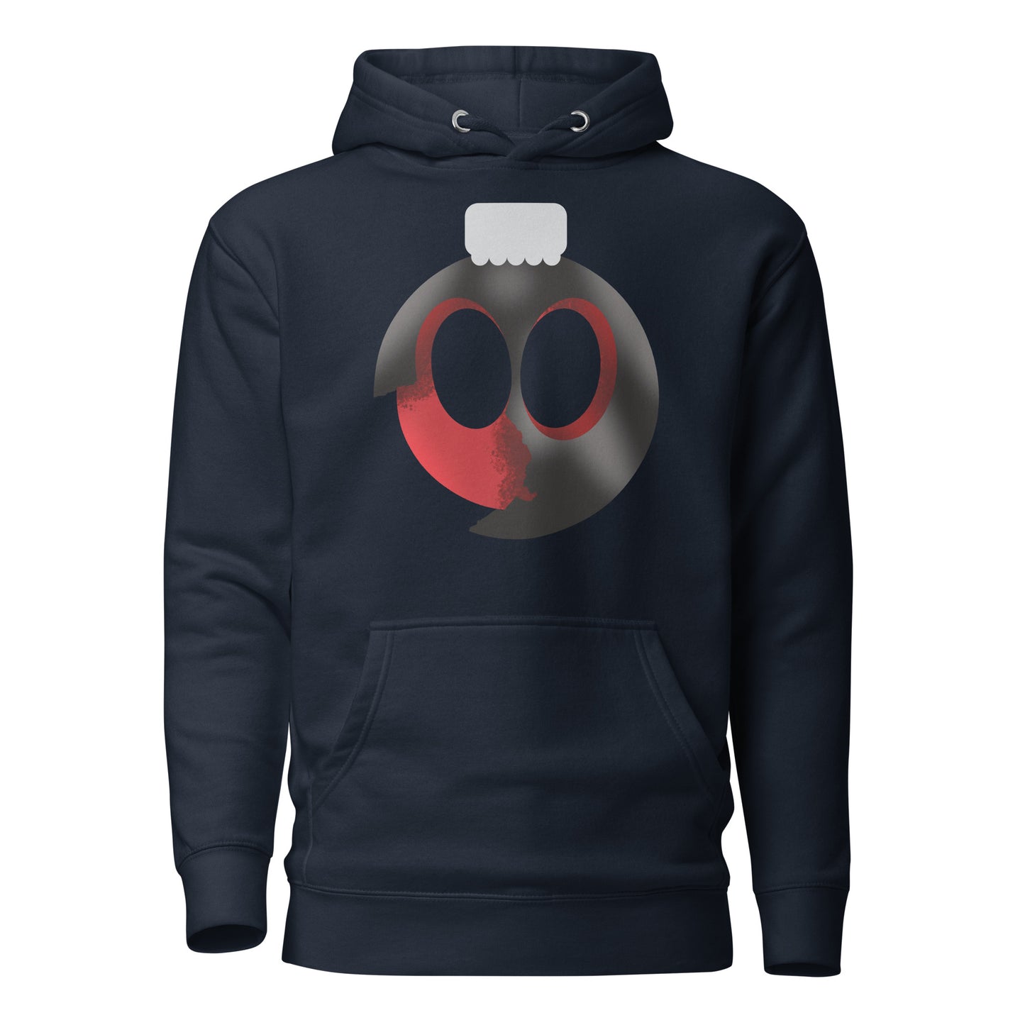 Uni Cracked Ornament Red/Black Unisex Hoodie